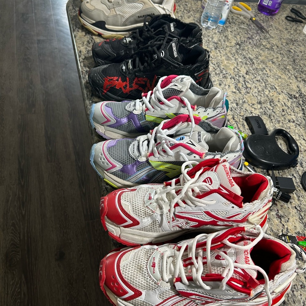 Kids Red and White Athletic Shoes